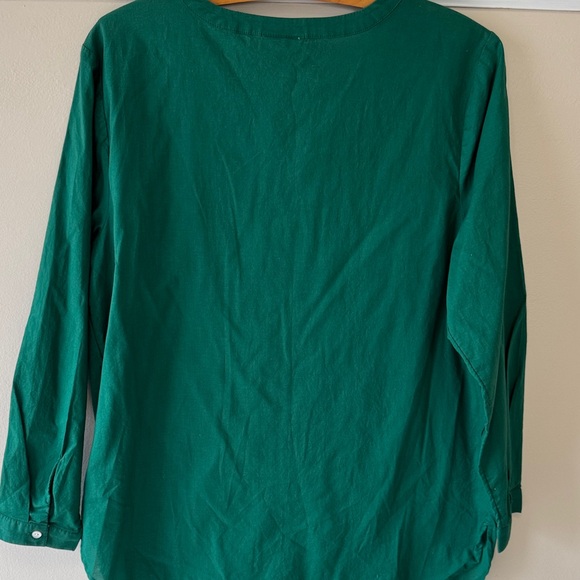 J. Jill Embroidered Green Floral Women's Tunic Top - Picture 8 of 11
